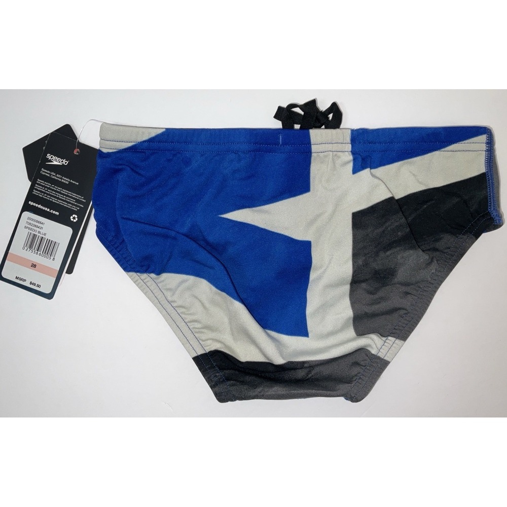 NIP Mens Speedo Competitive Endurance+ Glimmer Brief Swim Trunks - Blue - 28 - Picture 3 of 7